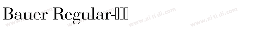 Bauer Regular字体转换